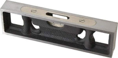 Starrett - 6" Long, 0.08" Graduation Sensitivity per 10", 3 Vials, Bench Level - Cast Iron - A1 Tooling