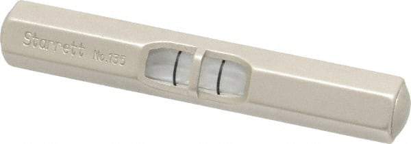 Starrett - 2-1/2 Inch Long, Horizontal, Tubular and Pocket Level - Satin Nickel-Plated, 1 Vial - A1 Tooling