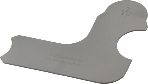 Starrett - 7/16 Inch Radius Gage - Satin Chrome Finish, Stainless Steel - A1 Tooling