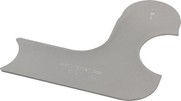 Starrett - 1/2 Inch Radius Gage - Satin Chrome Finish, Stainless Steel - A1 Tooling