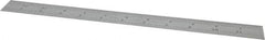 Starrett - 12" Long, 1/64, 1/50, 1/32, 1/10" Graduation, Flexible Steel Rule - 3R Graduation Style, 1" Wide, Silver, Satin Chrome Finish - A1 Tooling