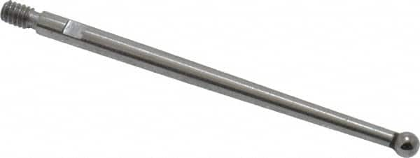 Starrett - 2mm Ball Diam, Carbide, Ball Test Indicator Contact Point - 1-5/16" Contact Point Length, Use with Starrett 811 & 811M Dial Test Indicators - A1 Tooling