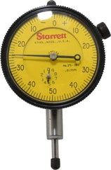 Starrett - 10mm Range, 0-50-0 Dial Reading, 0.01mm Graduation Dial Drop Indicator - 2-1/4" Dial, 1mm Range per Revolution - A1 Tooling