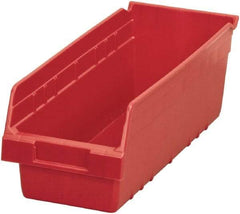 Akro-Mils - 17-7/8" Deep, Red Polymer Hopper Shelf Bin - 6" High x 6-5/8" Wide x 17-7/8" Long - A1 Tooling