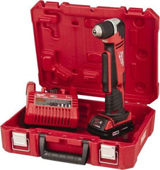 Milwaukee Tool - 18 Volt 3/8" Chuck Right Angle Handle Cordless Drill - 0-1500 RPM, Keyless Chuck, Reversible, 1 Lithium-Ion Battery Included - A1 Tooling