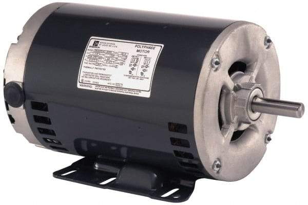 US Motors - 1.5 hp, ODP Enclosure, Auto Thermal Protection, 1,725 RPM, 200-230/460 Volt, 60 Hz, Three Phase Standard Efficient Motor - Size 56HZ Frame, Hub/Stud Mount, 1 Speed, Ball Bearings, 5.0/2.5 Full Load Amps, B Class Insulation, Reversible - A1 Tooling