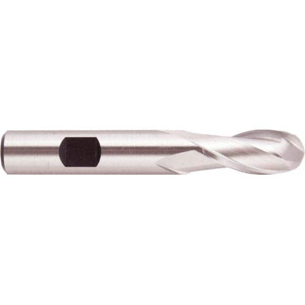 Regal Cutting Tools - 3/4" Diam, 1-5/8" LOC, 2 Flute High Speed Steel Ball End Mill - A1 Tooling