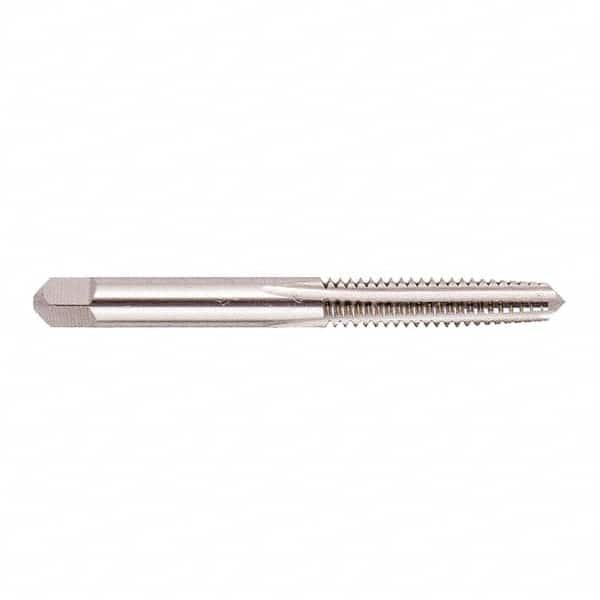 Regal Cutting Tools - #10-32 UNF, 2 Flute, Bright Finish, Solid Carbide Spiral Point Tap - Plug Chamfer, Right Hand Thread, 2-3/8" OAL, 7/8" Thread Length, 0.194" Shank Diam, 2B Class of Fit - Exact Industrial Supply