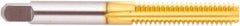 Regal Cutting Tools - M12x1.25 Metric Fine 6H 4 Flute TiN Finish High Speed Steel Straight Flute Standard Hand Tap - Bottoming, Right Hand Thread, 3-3/8" OAL, 1-21/32" Thread Length, D5 Limit, Oversize - A1 Tooling