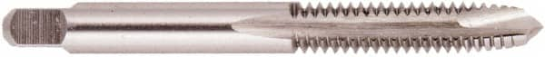 Regal Cutting Tools - #6-32 UNC, 2 Flute, Bright Finish, High Speed Steel Spiral Point Tap - Plug Chamfer, Right Hand Thread, 2" OAL, 11/16" Thread Length, 0.141" Shank Diam - Exact Industrial Supply