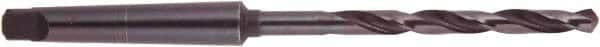 National Twist Drill - 33/64", 2MT 118° Point High Speed Steel Taper Shank Drill Bit - Oxide Finish, 4-5/8" Flute Length, 8-1/2" OAL, Spiral Flute, Series 200 - A1 Tooling