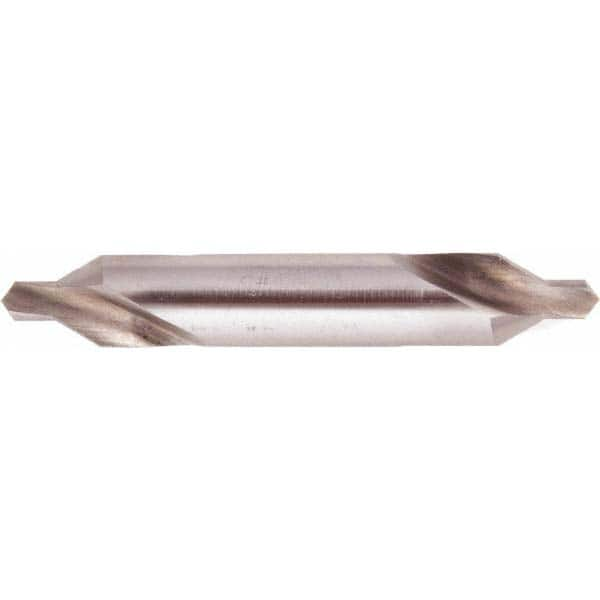 National Twist Drill - #4 Plain Cut 60° Incl Angle High Speed Steel Combo Drill & Countersink - A1 Tooling