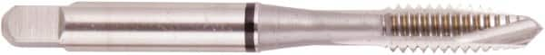 Regal Cutting Tools - 1/2-20 UNF, 3 Flute, Bright Finish, High Speed Steel Spiral Point Tap - Plug Chamfer, Right Hand Thread, 3-3/8" OAL, 0.984" Thread Length, 0.367" Shank Diam, 2B Class of Fit, Series Triple Crown - Exact Industrial Supply