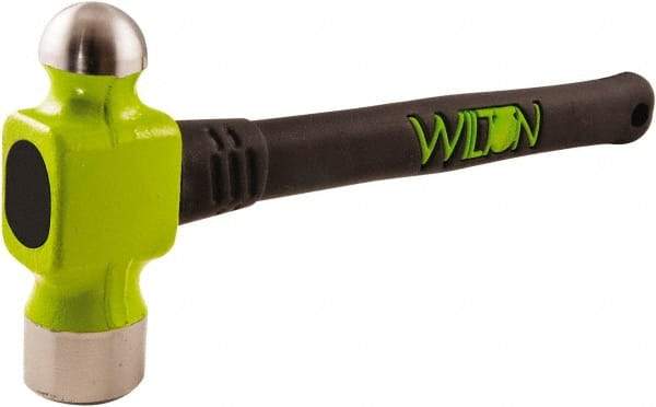 Wilton - 2 Lb Head Drop Forged Steel Ball Pein Hammer - Steel Handle with Grip, 14" OAL, Steel Rods Throughout for Added Strength - A1 Tooling