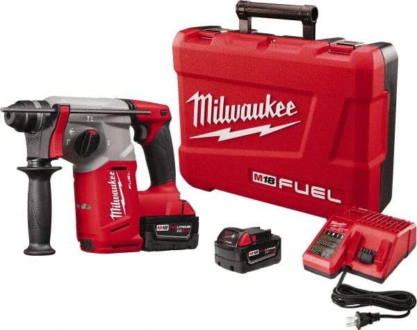 Milwaukee Tool - 18 Volt 1" SDS Plus Chuck Cordless Rotary Hammer - 0 to 4,900 BPM, 0 to 1,400 RPM, Reversible - A1 Tooling