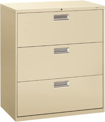 Hon - 36" Wide x 40.88" High x 19-1/4" Deep, 3 Drawer Lateral File - Steel, Putty - A1 Tooling