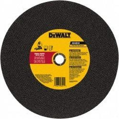 DeWALT - 20" 24 Grit Aluminum Oxide Cutoff Wheel - 0.188" Thick, 1" Arbor, 3,000 Max RPM, Use with Stationary Tools - A1 Tooling