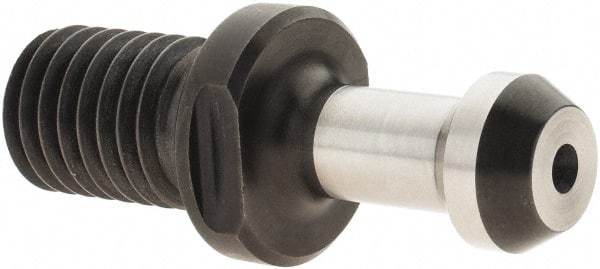 ETM - CAT40 Taper, 5/8-11 Thread, 45° Angle Radius, Standard Retention Knob - 2-1/4" OAL, 0.59" Knob Diam, 1.266" from Knob to Flange - Exact Industrial Supply