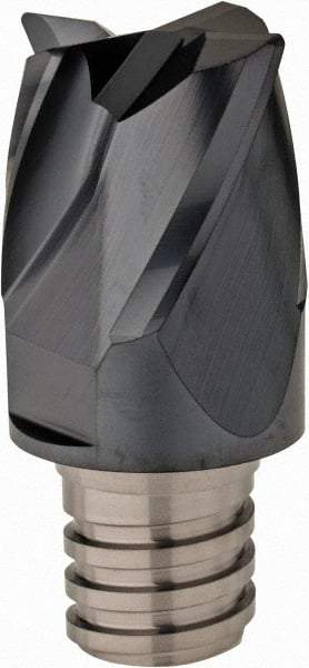 Iscar - MM EC Grade IC908 Carbide End Milling Tip Insert - TiAlN Finish, 4 Flutes, 3/4" Cutting Diam, 0.62" Depth of Cut, 1" Extension, 0.03" Cnr Rad, 30° Helix - A1 Tooling