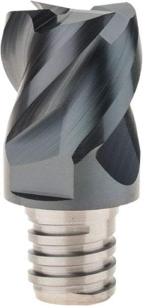 Iscar - MM EC Grade IC908 Carbide End Milling Tip Insert - TiAlN Finish, 4 Flutes, 3/4" Cutting Diam, 0.62" Depth of Cut, 1" Extension, 45° Helix - A1 Tooling