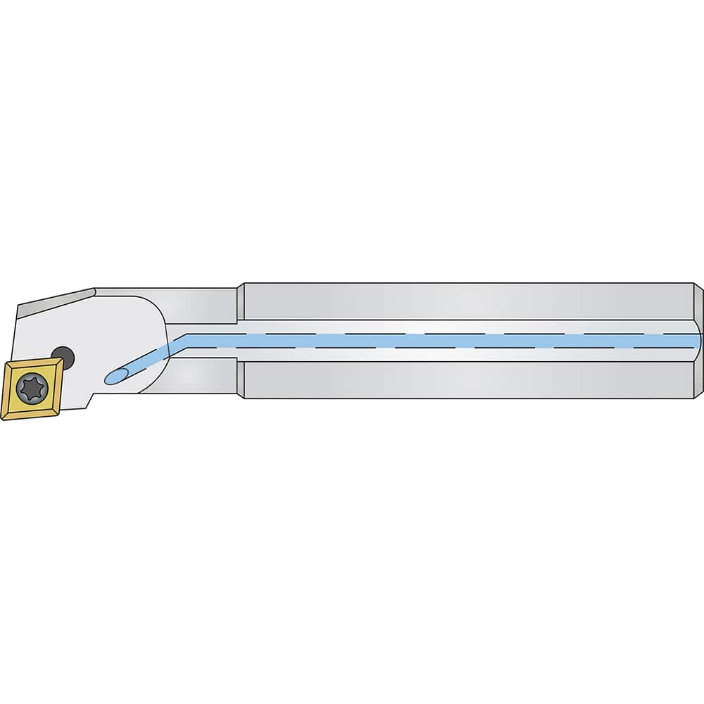 Micro 100 - 0.38" Min Bore, Right Hand A05H SCLCR 2 Indexable Boring Bar - Exact Industrial Supply