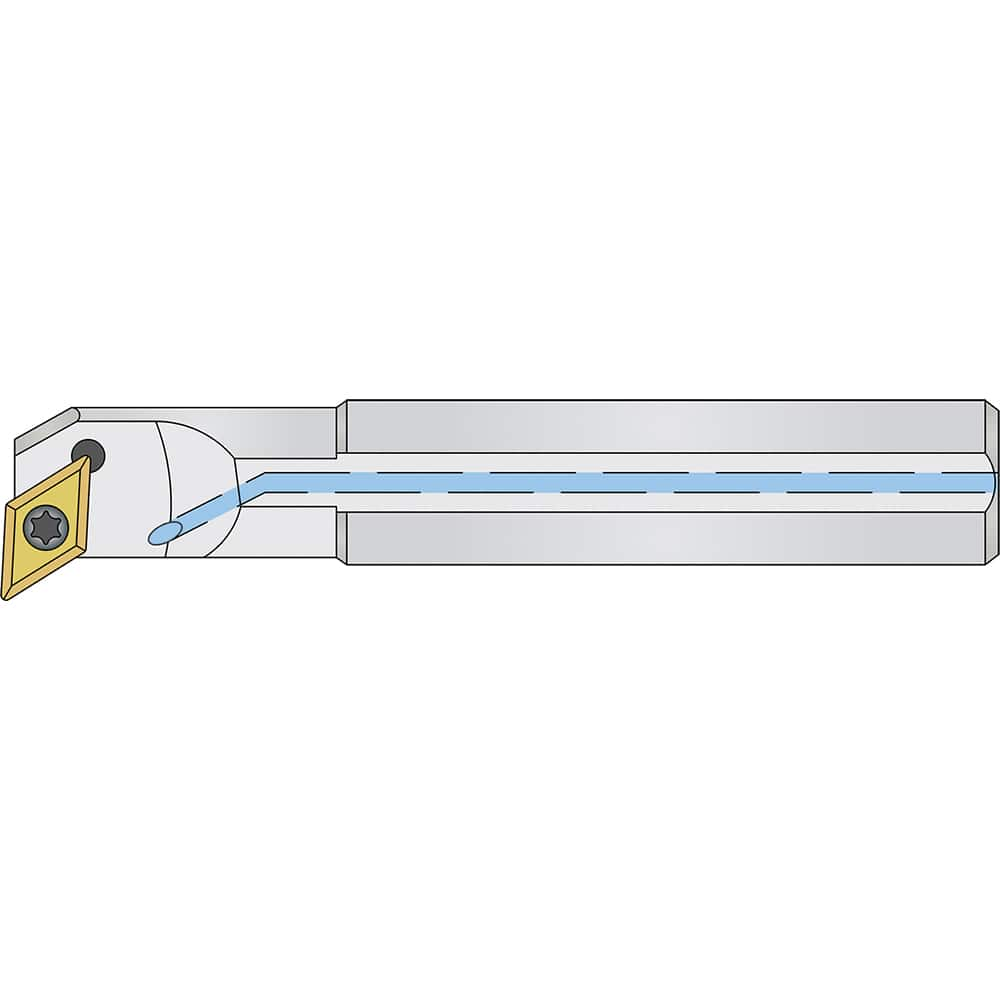 Micro 100 - 0.49" Min Bore, Right Hand A06J SDUCR 2 Indexable Boring Bar - Exact Industrial Supply