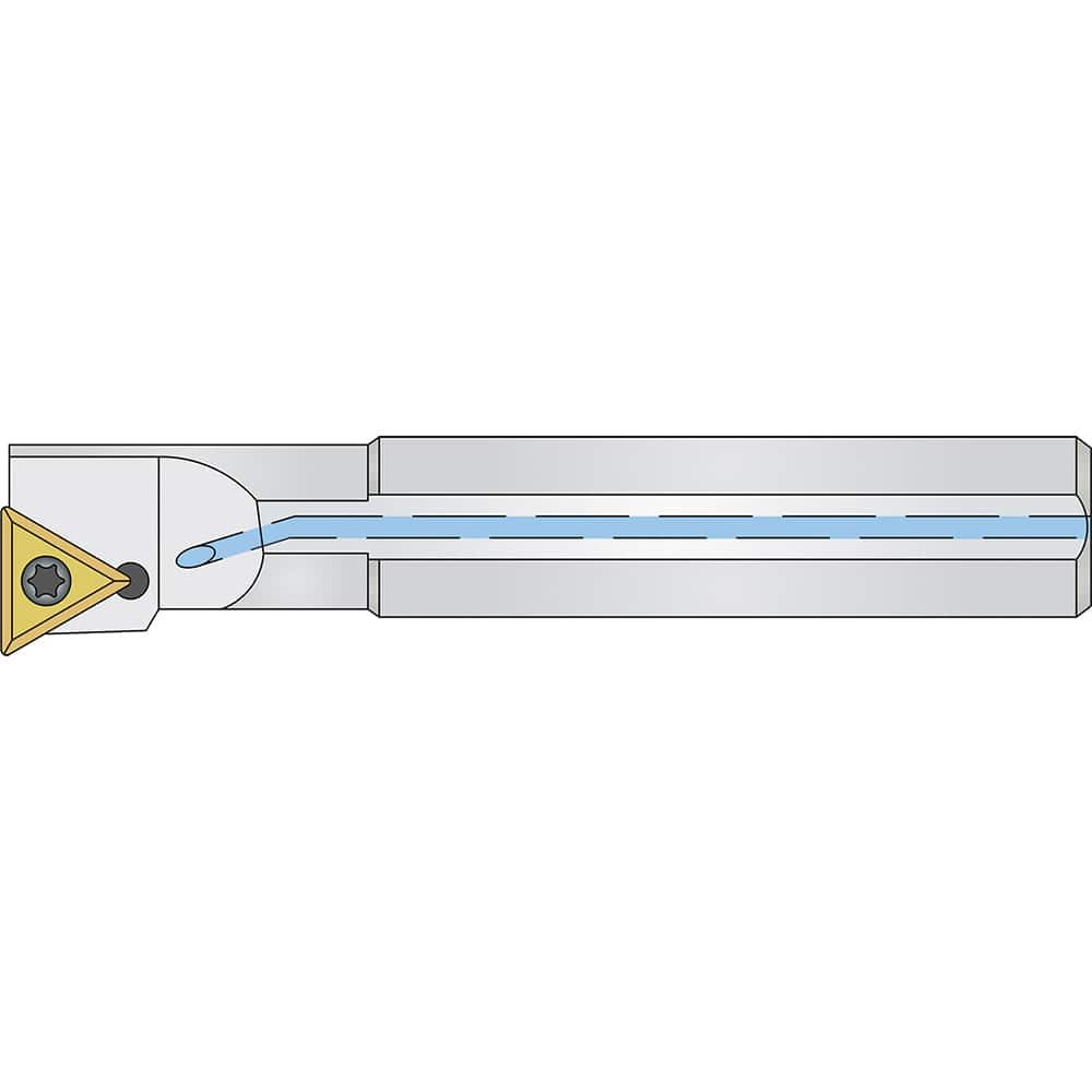 Micro 100 - 0.49" Min Bore, Right Hand A06J STFCR 2 Indexable Boring Bar - Exact Industrial Supply