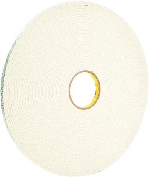 3M - 1/2" x 36 Yd Acrylic Adhesive Double Sided Tape - 125 mil Thick, Off-White, Foam Liner - A1 Tooling