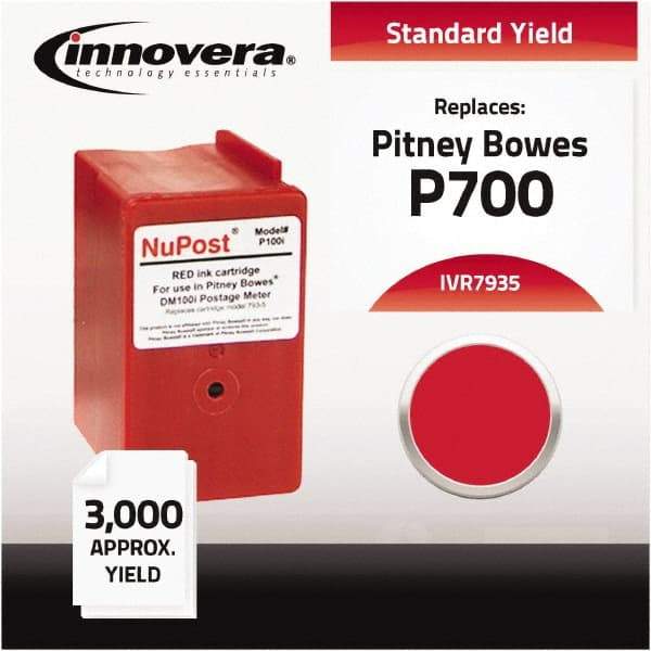 innovera - Red Ink Cartridge - Use with Pitney Bowes DM100i, DM200L, P700 Postage Meter - A1 Tooling