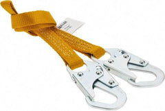 Miller - 4' Long, 310 Lb Capacity, 1 Leg Locking Snap Hook Harness Lanyard - 1-1/2" Diam, Polyester, Locking Snap Hook Anchorage Connection - A1 Tooling