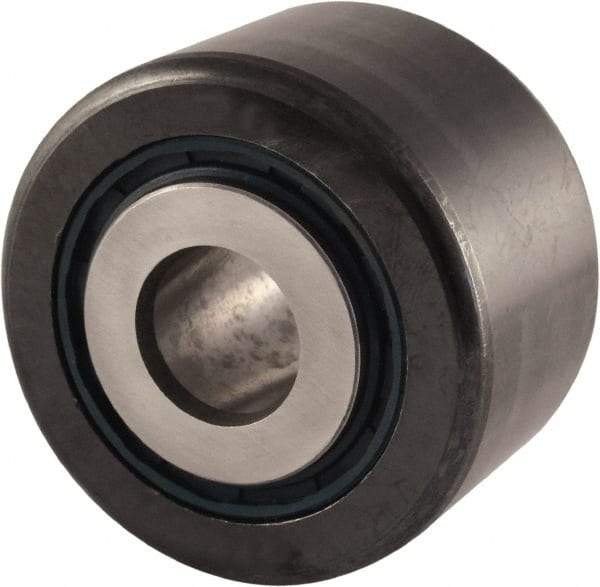 RBC Bearings - 3/4" Bore, 2-1/2" Roller Diam x 1-1/2" Roller Width, Carbon Steel Sealed Yoke Cam Follower - 16,800 Lb Dynamic Load Capacity, 1-9/16" Overall Width - A1 Tooling