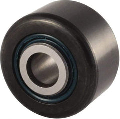 RBC Bearings - 5/16" Bore, 1-1/8" Roller Diam x 5/8" Roller Width, Carbon Steel Sealed Yoke Cam Follower - 3,000 Lb Dynamic Load Capacity, 0.6925" Overall Width - A1 Tooling