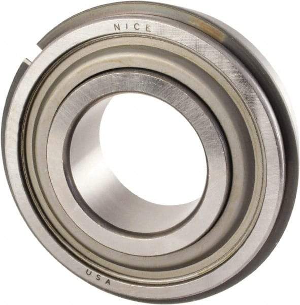 Nice - 5/8" Bore Diam, 1-3/4" OD, Double Seal Precision Ground Radial Ball Bearing - 5/8" Wide, 1 Row, Round Bore, 1,025 Lb Static Capacity, 2,595 Lb Dynamic Capacity - A1 Tooling