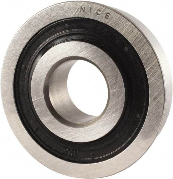 Nice - 3/4" Bore Diam, 1-3/4" OD, Double Seal Semi Ground Extra Light Radial Ball Bearing - 1/2" Wide, With Flange, 1 Row, Round Bore, 1,025 Lb Static Capacity, 1,300 Lb Dynamic Capacity - A1 Tooling