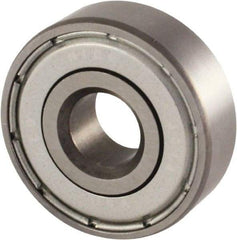 Nice - 1/2" Bore Diam, 1-1/8" OD, Double Shield Semi Ground Extra Light Radial Ball Bearing - 3/8" Wide, 1 Row, Round Bore, 475 Lb Static Capacity, 600 Lb Dynamic Capacity - A1 Tooling