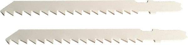 Disston - 3-1/8" Long, 6 Teeth per Inch, Carbon Steel Jig Saw Blade - Toothed Edge, 0.067" Thick, U-Shank, Raker Tooth Set - A1 Tooling