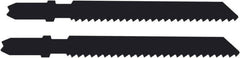 Disston - 3-1/2" Long, 10 Teeth per Inch, Carbon Steel Jig Saw Blade - Toothed Edge, 0.067" Thick, U-Shank, Raker Tooth Set - A1 Tooling