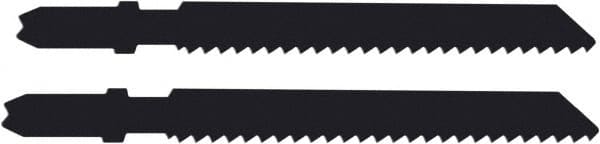 Disston - 3-1/8" Long, 10 Teeth per Inch, Carbon Steel Jig Saw Blade - Toothed Edge, 0.067" Thick, U-Shank, Raker Tooth Set - A1 Tooling