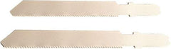 Disston - 3" Long, 24 Teeth per Inch, Bi-Metal Jig Saw Blade - Toothed Edge, 0.06" Thick, U-Shank, Raker Tooth Set - A1 Tooling