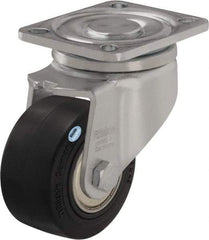 Blickle - 3" Diam x 1-29/64" Wide x 4-23/32" OAH Top Plate Mount Swivel Caster - Impact-Resistant Nylon, 770 Lb Capacity, Ball Bearing, 3-15/16 x 3-3/8" Plate - A1 Tooling