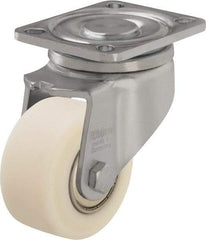 Blickle - 3" Diam x 1-37/64" Wide x 4-23/32" OAH Top Plate Mount Swivel Caster - Impact-Resistant Cast Nylon, 1,540 Lb Capacity, Ball Bearing, 3-15/16 x 3-3/8" Plate - A1 Tooling