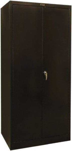 Hallowell - 1 Shelf Wardrobe Storage Cabinet - Steel, 36" Wide x 24" Deep x 78" High, Black - A1 Tooling