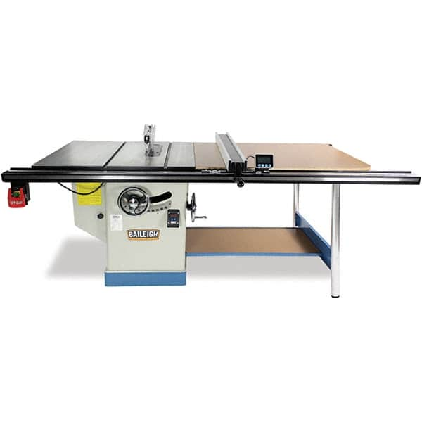 Baileigh - 12" Blade Diam, 1" Arbor Diam, 1 Phase Table Saw - 5 hp, 37" High, 220 Volt, 4" Cutting Depth - A1 Tooling