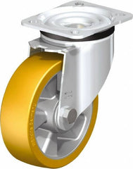 Blickle - 5" Diam x 1-9/16" Wide x 6-7/64" OAH Top Plate Mount Swivel Caster - Polyurethane-Elastomer Blickle Extrathane, 770 Lb Capacity, Ball Bearing, 3-15/16 x 3-3/8" Plate - A1 Tooling