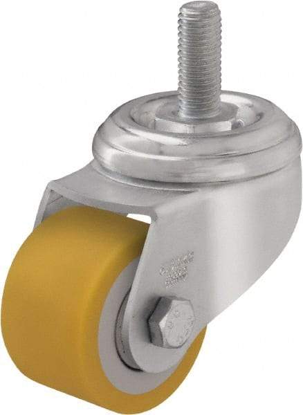 Blickle - 2" Diam x 1-19/64" Wide x 2-3/4" OAH Threaded Stem Mount Swivel Caster - Polyurethane-Elastomer Blickle Extrathane, 330 Lb Capacity, Ball Bearing, 1/2" Stem - A1 Tooling