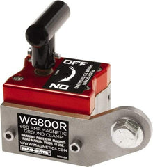 Mag-Mate - 800 Amps Grounding Capacity, 4-5/8" High, Rare Earth Magnetic Welding & Fabrication Ground Clamp - 450 Lb Average Pull Force, Square Magnet, Zinc Plated Steel Stud, Compatible with Flat & Round Surfaces - A1 Tooling