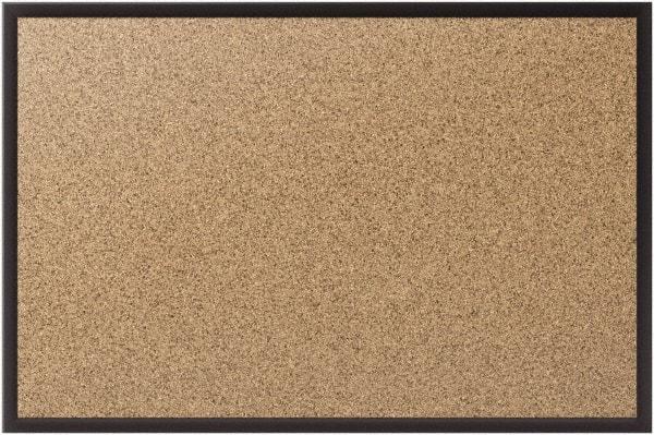 Quartet - 48" Wide x 36" High Open Cork Bulletin Board - Natural (Color) - A1 Tooling