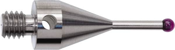 Renishaw - 0.1969 Inch Ball Diameter, Stainless Steel Stem, M4 Thread, Ruby Point Ball Tip CMM Stylus - 0.5354 Inch Working Length, 0.1378 Inch Stem Diameter, 0.689 Inch Overall Length - A1 Tooling