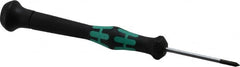 Wera - #00, 5-3/8" OAL, Standard Phillips Screwdriver - 1-9/16" Blade Length, Round Shank, Ergonomic Handle - A1 Tooling