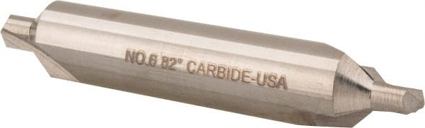 Hertel - #6 Plain Cut 82° Incl Angle Solid Carbide Combo Drill & Countersink - A1 Tooling